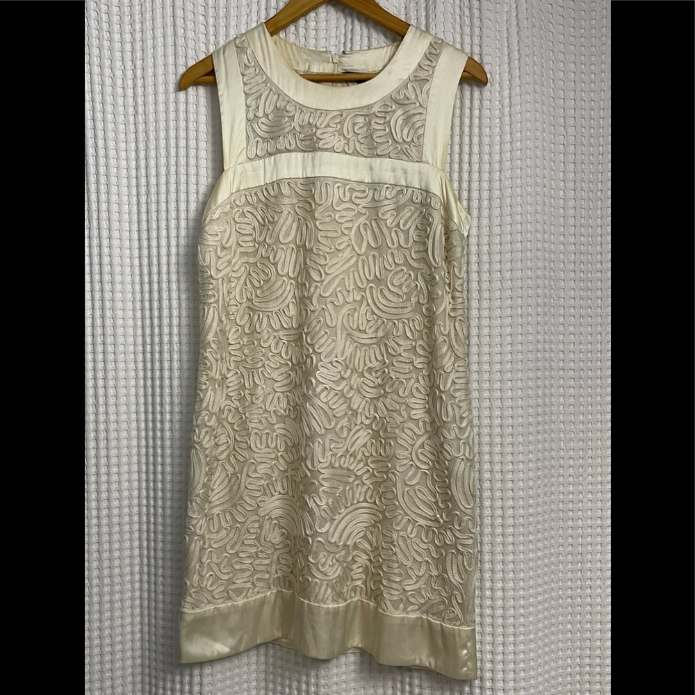 French Connection- Cream Lace Detail Dress